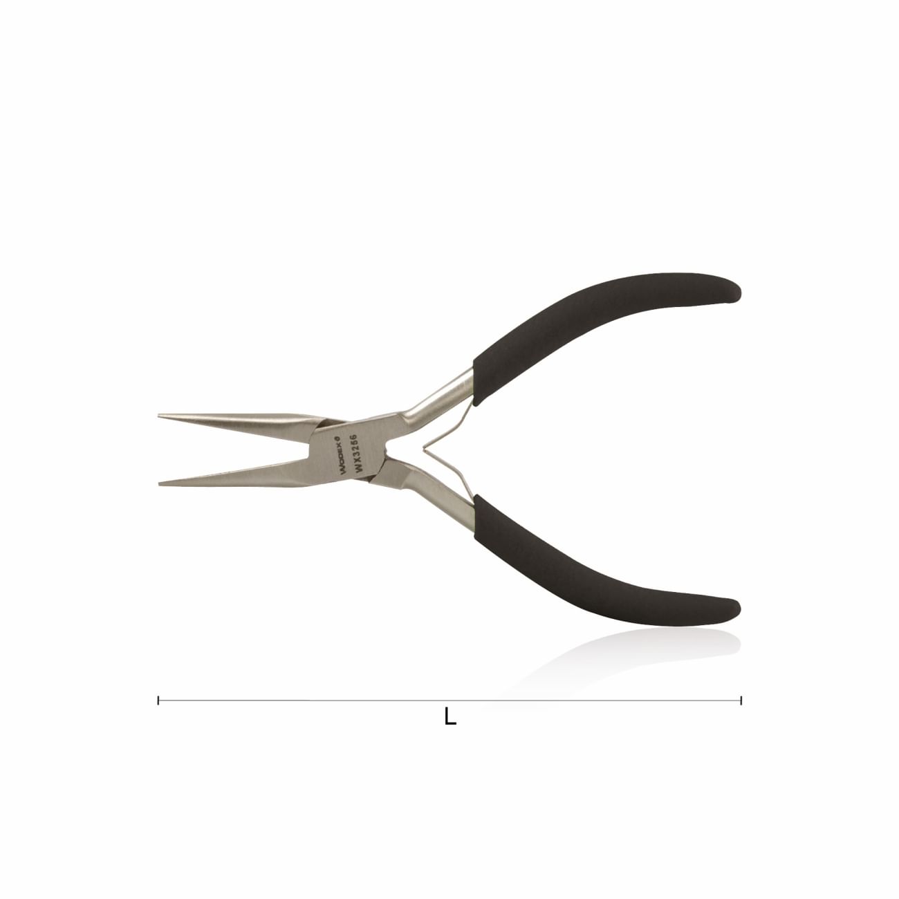 Szczypce półokrągłe długie z radełkowaną powierzchnią wewnętrzną WODEX WX3256