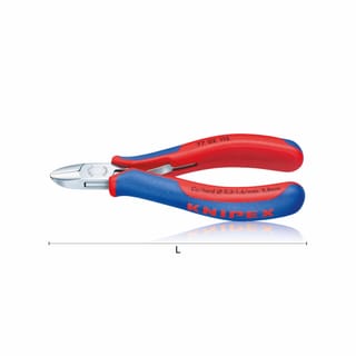 Tenazas de corte para electrónica y mecánica finas KNIPEX 77 02 115