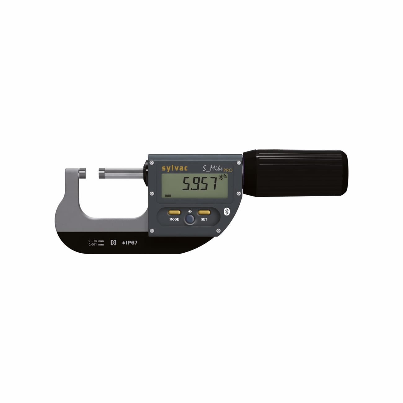 Digitale Bügelmessschraube IP67 mit Bluetooth® Schnellvorlauf und Voreinstellungen BA012 SYLVAC