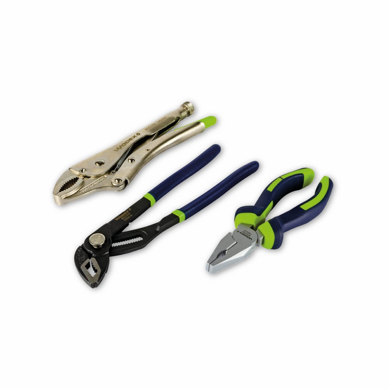 Juego de alicates universales y regulables WODEX WX3745/S3