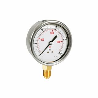 Manometri con cassa inox in bagno di glicerina e attacco radiale