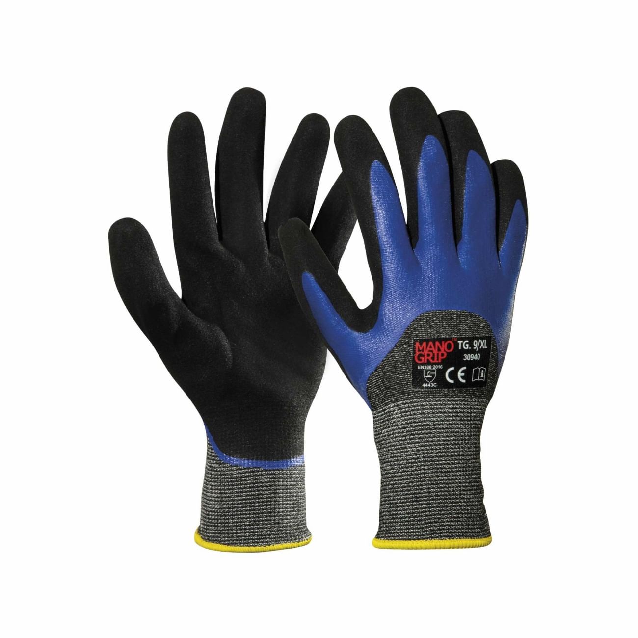 Guantes de fibra anticorte con doble impregnación 3/4 de nitrilo MANOGRIP 30940