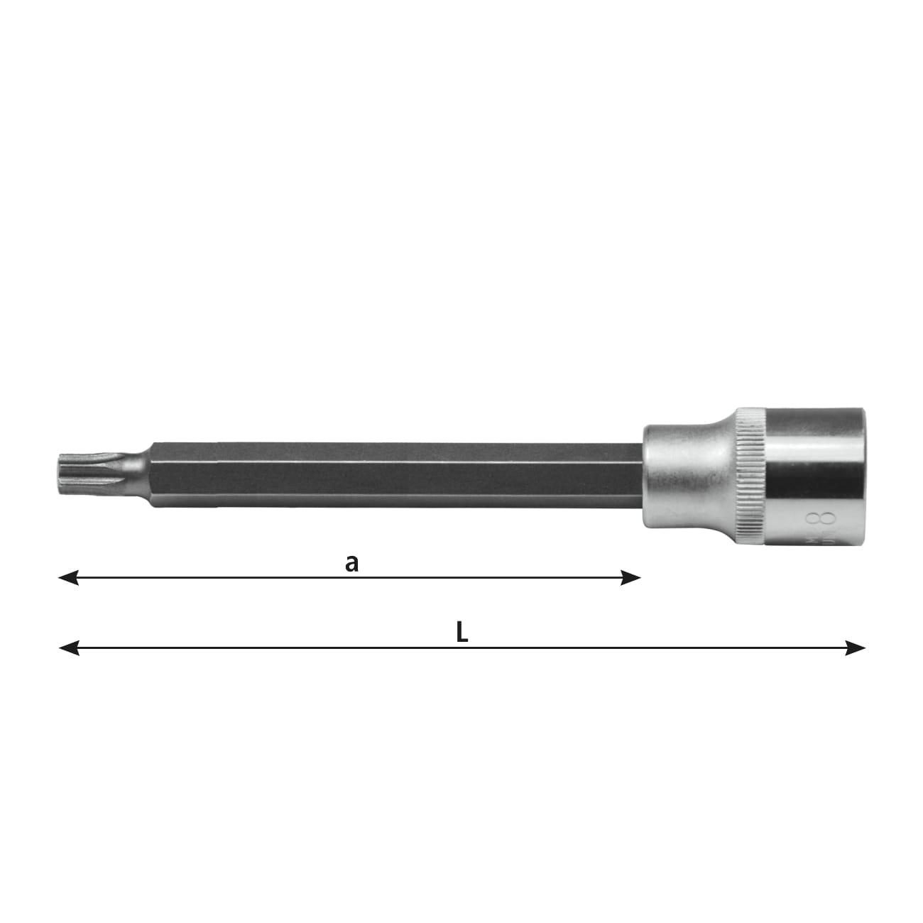 Llaves de tubo 1/2" largas para tornillos Torx WRK