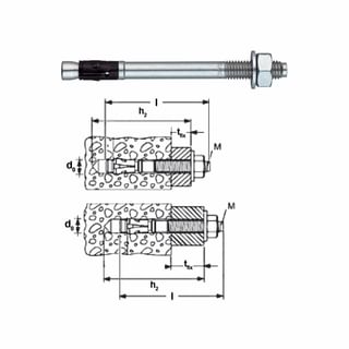 Bolt anchor for cracked concrete and seismic applications FAZ II FISCHER