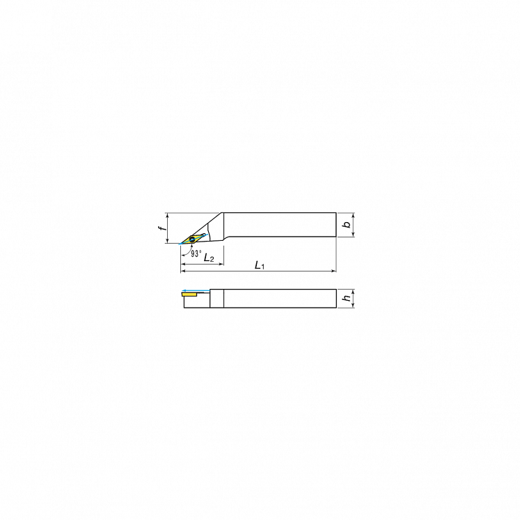 Inserti di tornitura esterna con lubrificazione per inserti positivi KERFOLG TURN - Forma V - SVJCR/L