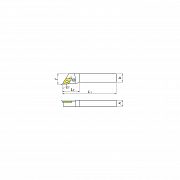 Portainserti di tornitura esterna con lubrificazione per inserti negativi KERFOLG - Forma D - PDJNR/L Utensili per tornitura 361249 0
