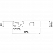 Fresa per cave in HSS Co8 a 2 taglienti corte WIND WRK