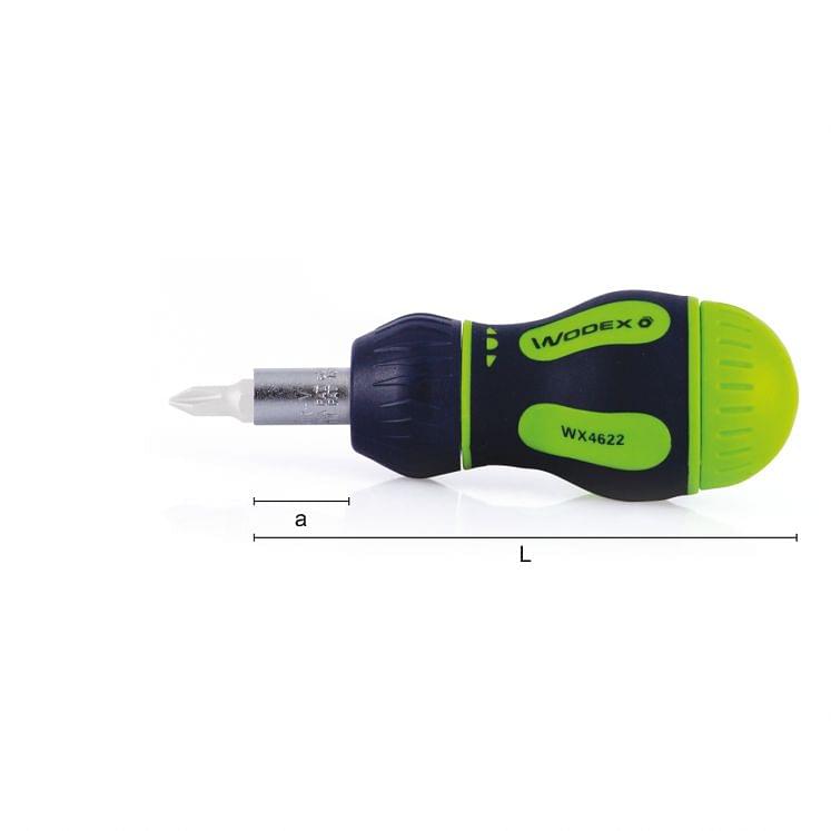Bit holder screwdrivers stubby with insert set WODEX WX4622