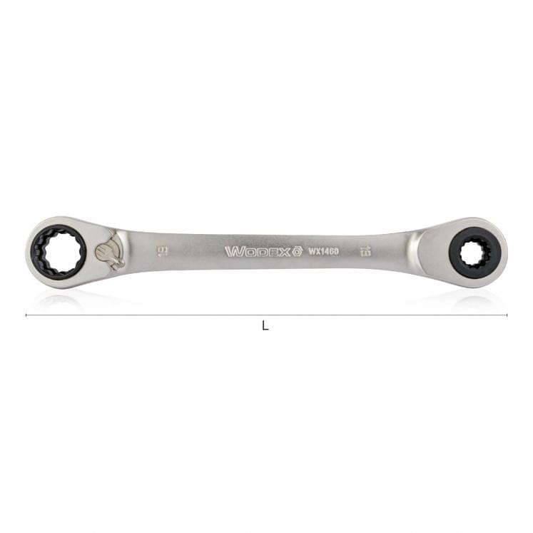 Combination wrenches with reversible ratchet 4 in 1 WODEX WX1460