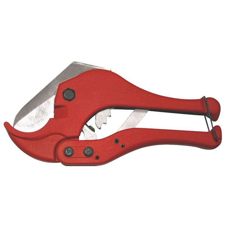 Ratchet pipe cutter for WRK plastic pipes