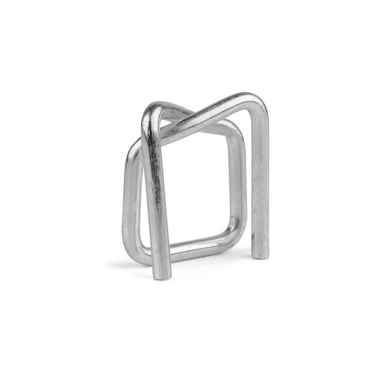 Hooks made of galvanized steel for holding strapping textiles and composites