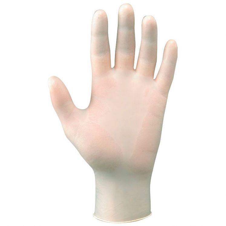 Disposable laxtec gloves with powder coating