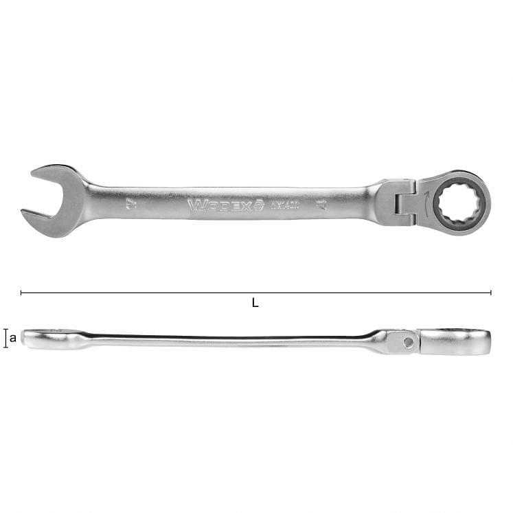 Combination ratchet wrenches with swivel head WODEX WX1400