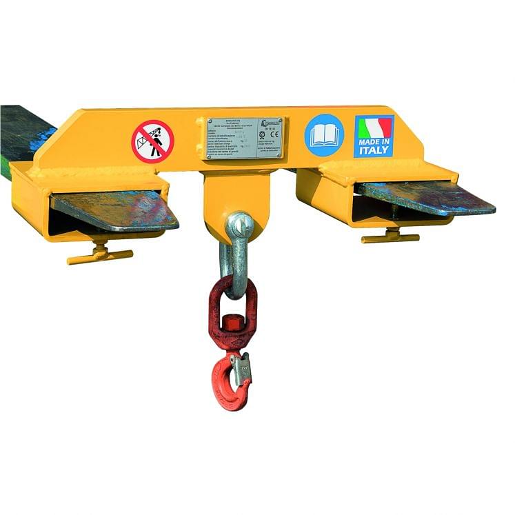 Forklift hook attachments, two forks