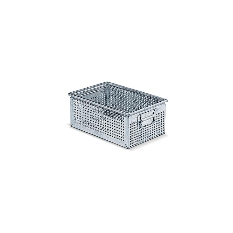Perforated containers for small parts