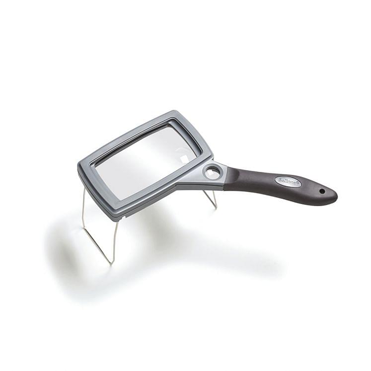 Double magnifying glasses with ergonomical rubber grip