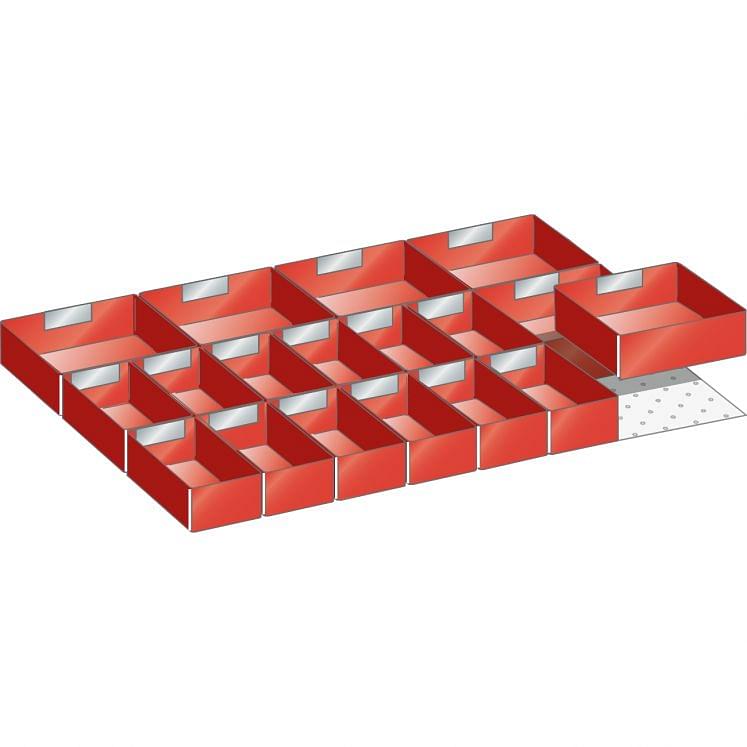 Set of subdivision material for drawers in plastic boxes 36x27 E LISTA