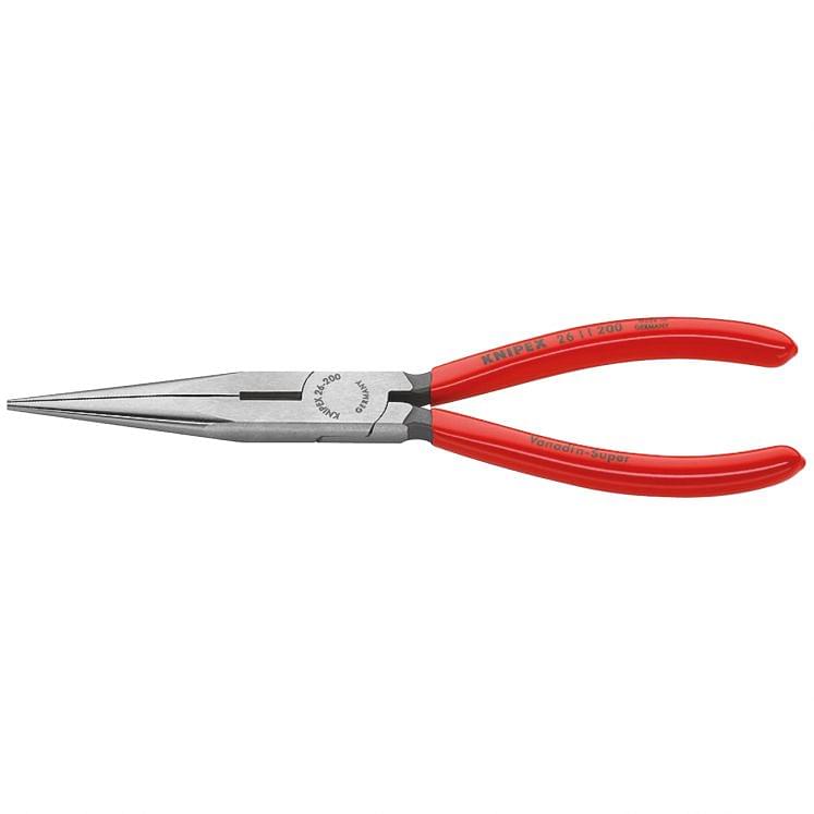 Long Flat Nose Pliers with Dual-Component Synthetic Handle