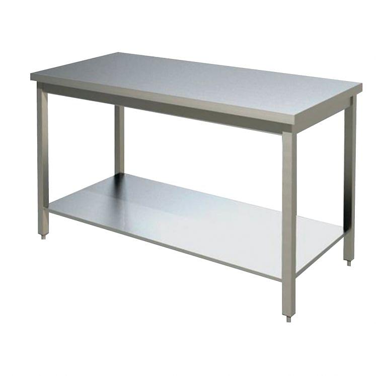 Workbenches in AISI 430 stainless steel with lower shelf