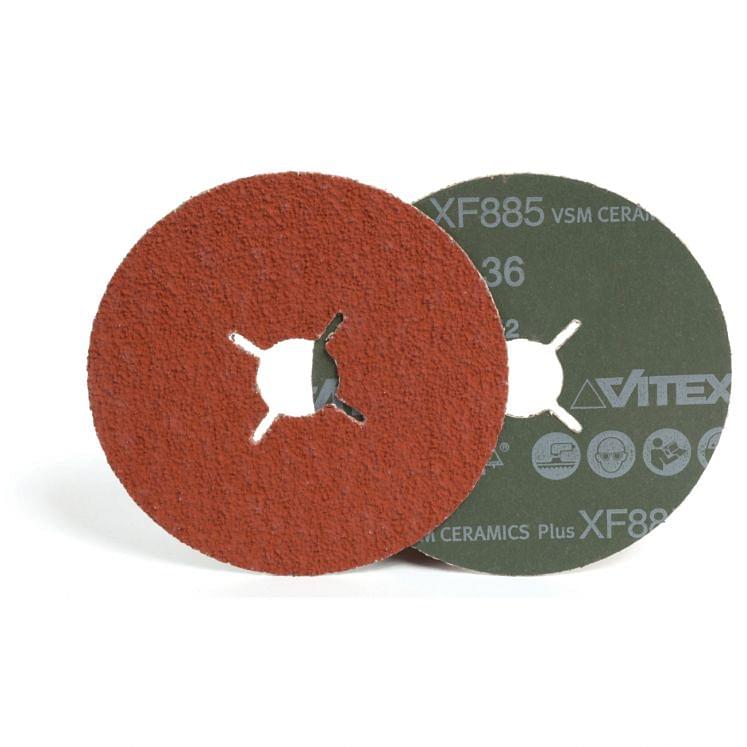 Abrasive discs in Additive coated ceramic fiber VSM