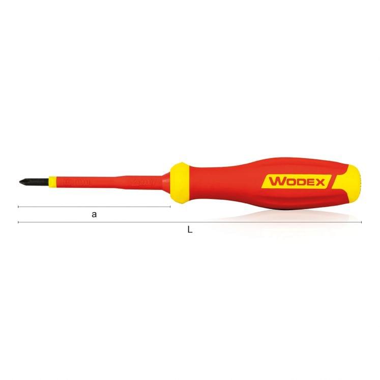 Screwdrivers VDE 1000 Volt insulated for Phillips screws WODEX WX4080