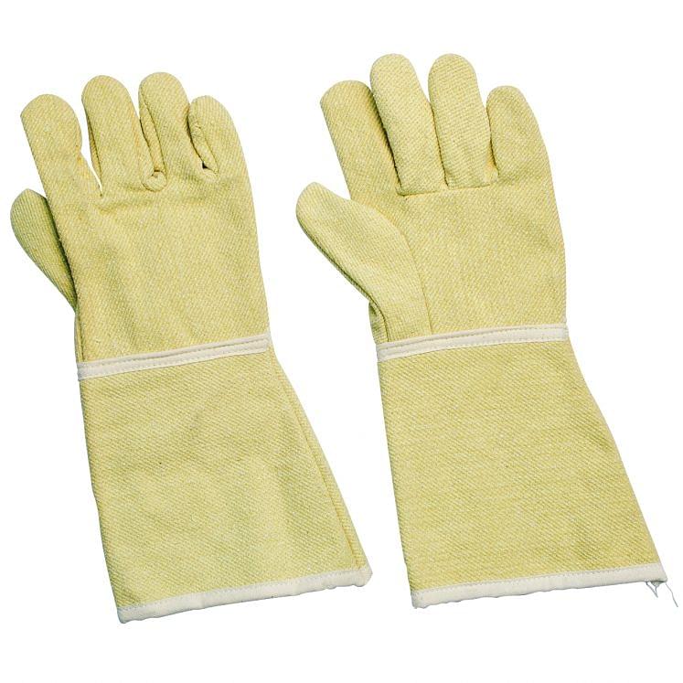 Heat-resistant gloves in aramid fibre