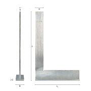 Flat squares in galvanized zinc steel for factories Hand tools 373568 0