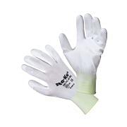 Work gloves in nylon coated with polyurethane white Safety equipment 37814 0