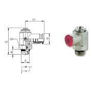 Orienting flow regulators for cylinders in nickel-plated brass AIGNEP 50901 Pneumatics 1118 0