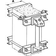 Anchoring bracket system kit for wall mounted cranes B-HANDLING