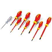 Set of VDE 1000 Volt insulated screwdrivers for slotted and PZ screws WODEX WX4355/S7 - WX4355/S8 Hand tools 362267 0