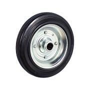 Black rubber wheels in sheet metal TELLURE RÔTA Workshop equipment 6349 0