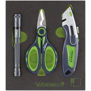 Set of cutting tools and illumination in foam WODEX WX9510/SE3 Hand tools 353482 0