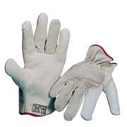 Work gloves in flower cowhide grain and crust leather Safety equipment 717 0