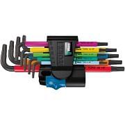 Set of long L keys multicolour with holding function for Torx WERA 967 SL/9 HF Hand tools 346960 0