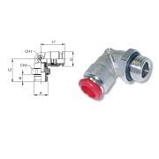 Adjustable male push to connect L fittings in nickel-plated brass AIGNEP 50116 Pneumatics 1114 0