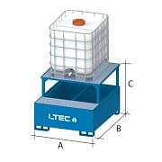 Steel spill pallets with inclined support for IBCS LTEC Furnishings and storage 38985 0