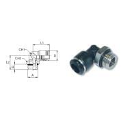 Adjustable male push to connect L fittings in technopolymer AIGNEP 50116 Pneumatics 1123 0