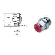Male straight fittings with cylindrical thread AIGNEP 50020 Pneumatics 1112 0