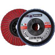 Flap grinding discs with plastic backing in zirconium and ceramic abrasive cloth WRK BARRACUDA PLASTICA Abrasives 30174 0