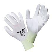Work gloves in nylon coated with polyurethane white Safety equipment 37814 0
