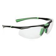 Protective eyewear transparent frame black/green Safety equipment 751 0