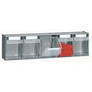 Plastic storage cabinets for small parts PRACTIBOX 5 compartments Furnishings and storage 4893 0