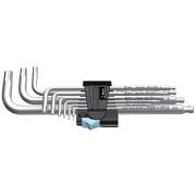 Set of long hexagonal L keys with ball point end in stainless steel WERA 3950 PKL/9 Hand tools 346707 0