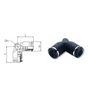 Adjustable male push to connect L fittings in technopolymer AIGNEP 55130 Pneumatics 1124 0