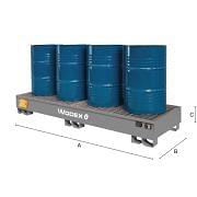 Spill pallets in steel for drums WODEX WX9904 Furnishings and storage 373303 0