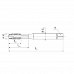 Spiral point taps extra-long shank for through-holes KST M KERFOLG