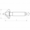 Countersinks in HSS 60° GRANLUND with long cylindrical shank Z3