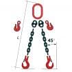 Lifting chain sling with two arms M7452
