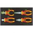 Set of pliers and cutting nippers VDE insulated up to 1000 Volt in Foam WODEX WX3760/SE4